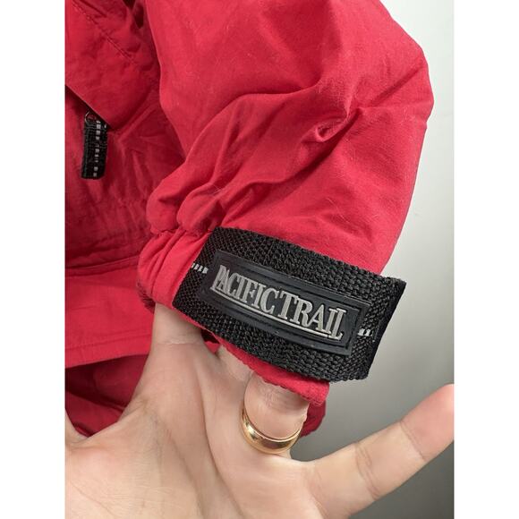 Vintage Pacific Trail Women's Red Fleece Lined Drawstring Waist Jacket Sz 1X - Picture 11 of 11